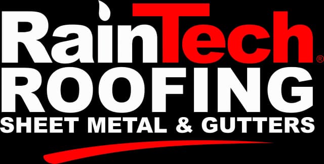 logo for RainTech Roofing, Sheet Metal & Gutters